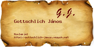 Gottschlich János névjegykártya